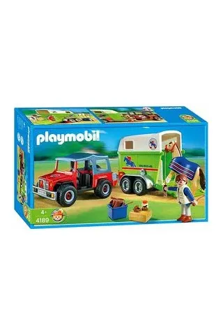 PLAYMOBIL Όχημα και τρέιλερ μεταφοράς αλόγων 4189