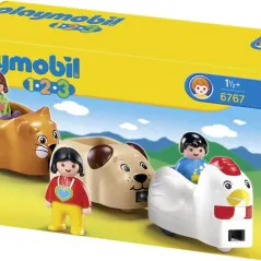 Playmobil 1·2·3 Τρενάκι με βαγόνια-ζωάκια 6767
