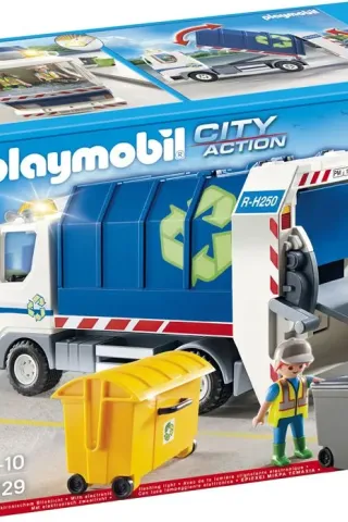 Playmobil Φορτηγό Ανακύκλωσης με φάρο που αναβοσβήνει 4129