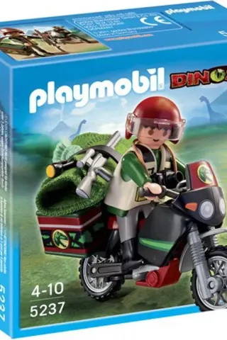 Playmobil Εξερευνητής δεινοσαύρων με μοτοσικλέτα 5237