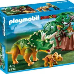 Playmobil Εξερευνητής και Τρικεράτωψ με το μωρό του  5234