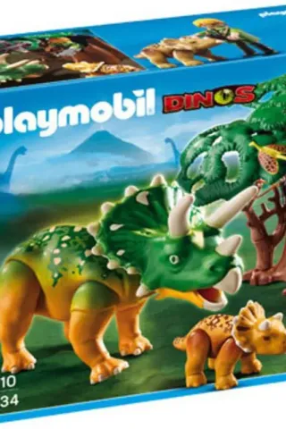 Playmobil Εξερευνητής και Τρικεράτωψ με το μωρό του  5234