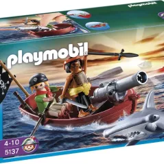 Playmobil Πειρατική βάρκα με κουπιά και καρχαρίας 5137