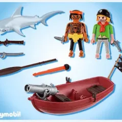 Playmobil Πειρατική βάρκα με κουπιά και καρχαρίας 5137