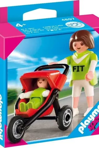 Playmobil Μαμά με μωρό και καρότσι jogging 4697