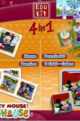 AS GAMES  4 ΣΕ 1 93227 MICKEY MEMO-DOMINO-PUZZLE