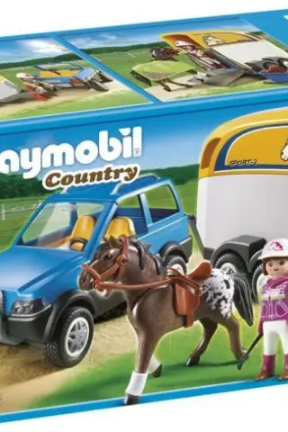 Playmobil Όχημα με τρέιλερ μεταφοράς αλόγων 5223