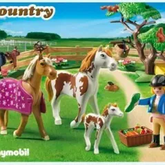 Playmobil Περίφραξη με άλογα και πουλάρι 5227