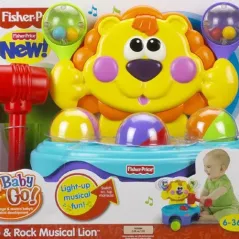 FISHER PRICE P8792 ΜΟΥΣΙΚΟ ΛΙΟΝΤΑΡΑΚΙ ΔΡΑΣΤΗΡΙΟΤΗΤΩΝ ΜΕ ΣΦΥΡΑΚΙ 