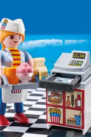 Playmobil Special Plus 5292 ΣΕΡΒΙΤΟΡΑ ΣΕ FAST FOOD