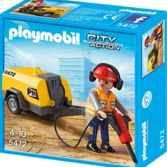 Playmobil City Action 5472 ΕΡΓΑΤΗΣ ΜΕ ΚΟΜΠΡΕΣΕΡ 