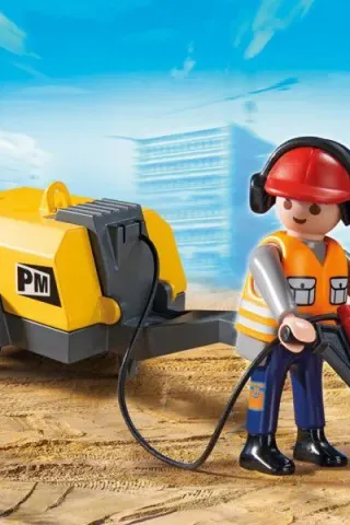 Playmobil City Action 5472 ΕΡΓΑΤΗΣ ΜΕ ΚΟΜΠΡΕΣΕΡ 