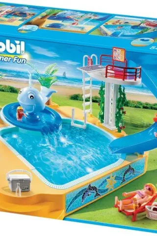 Playmobil Summer Fun 5433 ΜΕΓΑΛΗ ΠΙΣΙΝΑ ΜΕ ΣΥΝΤΡΙΒΑΝΙ ΦΑΛΑΙΝΑ