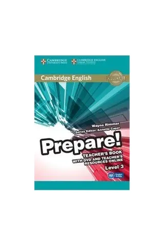 Prepare 3 Teacher's book +dvd and teachers online resources Wayne Rimmer Cambridge University Press