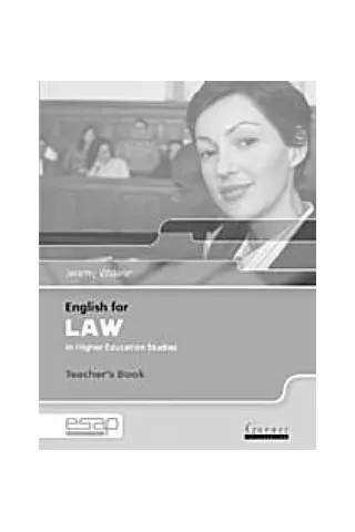 English for Law in Higher Education Studies teacher's book Andrew Betsis 9781859644188