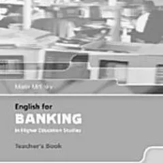 English for Banking in Higher Education Studies teacher's book Andrew Betsis 9781859649435