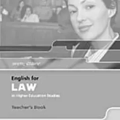 English for Law in Higher Education Studies teacher's book Andrew Betsis 9781859644188