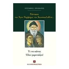 Ρώτησα τον ʼγιο Πορφύριο τον Καυσοκαλυβίτη...: Τι να κάνω  Όλο γκρινιάζει! Πελεκάνος Ευστάθιος Ι