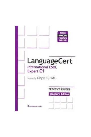 LanguageCert International ESOL Expert C1 Teacher's book Burlington 9789925301690