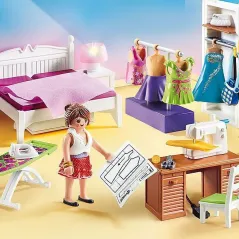 Playmobil Dollhouse Υπνοδωμάτιο με Ατελιέ Ραπτικής για 4+ ετών