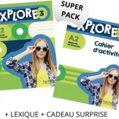 Super Pack Explore 3 ( Livre d 'Eleve, Cahier d' activites, Lexique, Cadeau Surprise)