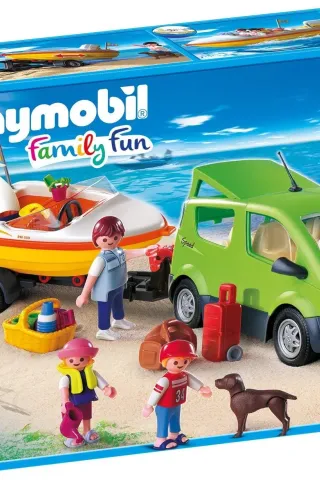 Playmobil Family Fun 4144 Oικογενειακό βαν με βάρκα και τρέιλερ για 4+ ετών