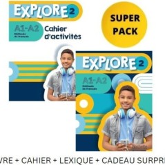 Explore 2 Super Pack  Livre +Cahier +Lexique + Hachette 9782024240032