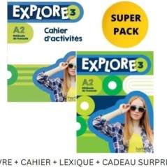 Explore 3 Super Pack  Livre +Cahier +Lexique +C Hachette 978202424024