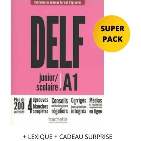 Delf Scolaire & Junior A1 Super Pack  + Lexiqu Hachette 9782022202213