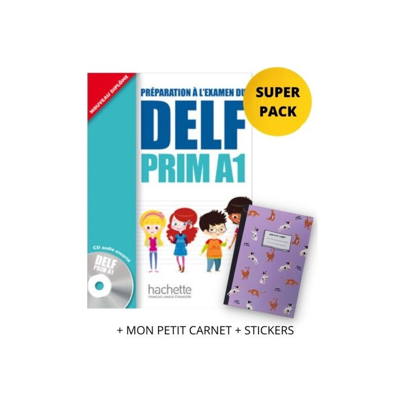 Delf Prim A1 Super Pack (+ Mon Petit Carnet + Stickers)