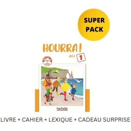 Hourra 1 Mini Super Pack  Livre +Cahier +Lexiq Hachette 9782024240025